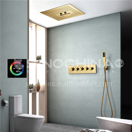 Household shower set gold touch screen 4+1